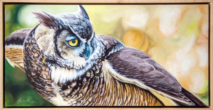 Great Horned Owl Oil Painting